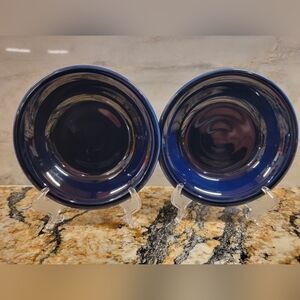 2 Fiestaware Cobalt Fruit Bowls
